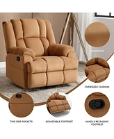 Boyel Living Manual Recliner Chair with Rocker and Swivel Fabric for Room