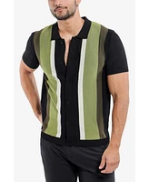 Men's Stripe Polo Sweater