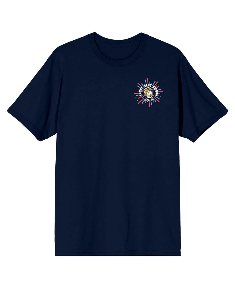 Pabst Blue Ribbon Men's Since 1844 Navy Short Sleeve Tee