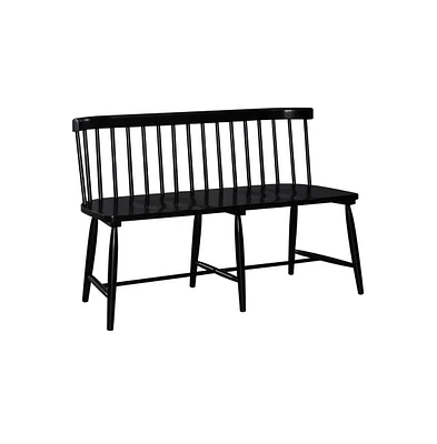 Liberty Furniture Capeside Cottage Spindle Back Dining Bench - Black (Rta)