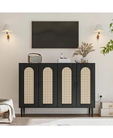 gaomon Rattan Sideboard Buffet Cabinet