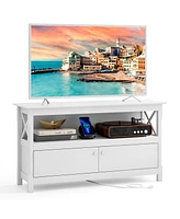 Gouun Tv Stand Entertainment Center with Charging Station for TVs up to 50 Inch
