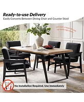 Hulala Home Marshall Modern Dining Chair with Solid Wood Legs