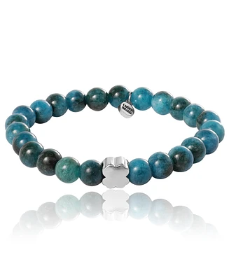 Lucky Brand Blue Teal Jade Stretch Bead Bracelet