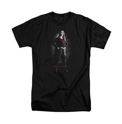 Supergirl Mens Noir Short Sleeve Adult Tall Tee / T-Shirt