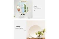gaomon Round Mirror, Inch Circle Mirror, Hd Eco-Friendly Gold Circle Mirror Metal Frame, Round Vanity Wall Mounted Mirrors for Entryway, Hallway