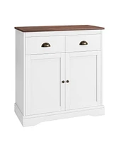 gaomon Kitchen Coffee Bar Cabinet with 2 Drawers, Sideboard Buffet Cabinet with Storage