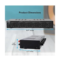 Pyle 6-Ch. Multi-Zone Speaker Selector System with Independent Volume Control