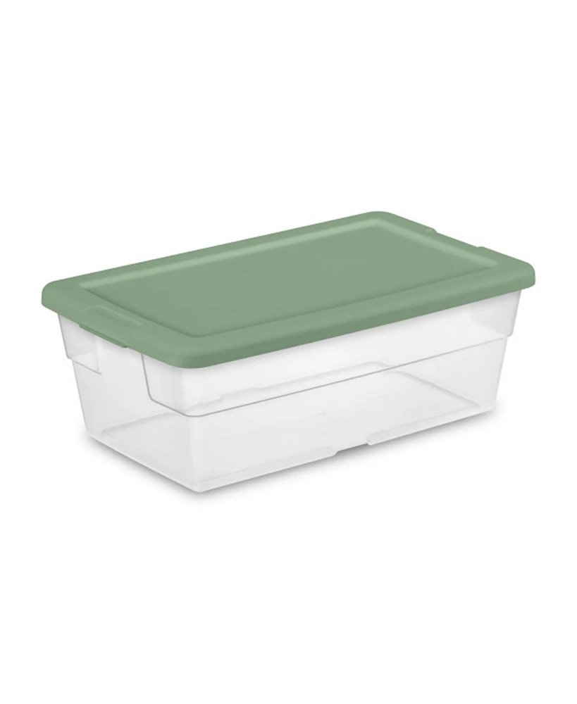 Sterilite Clear Stackable 6 Qt Storage Tote Box Container