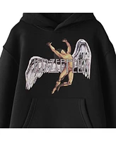 Led Zeppelin Boys Falling Icarus Logo Long Sleeve Black Hooded Sweatshirt-xl