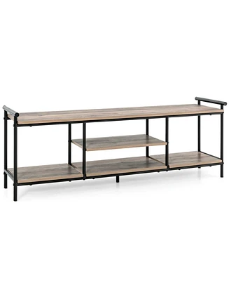 Gouun Industrial Tv Stand for TVs up to 60 Inch with Storage Shelves