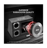 Pyle Subwoofer Box System, 10'' Vented Enclosure, 500W Max, Led Lights