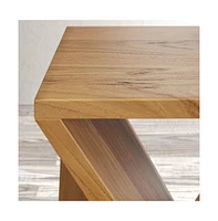 Jofran Global Archive Solid Mango Hardwood Modern Angled Jasper Table