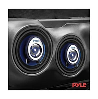 Pyle Two-Way Speaker System, 3.5'' Coaxial, 120W Max, Blue Cone