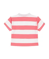 Tommy Hilfiger Big Girls Rugby-Stripe Short-Sleeve Top
