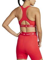 adidas Women's Medium-Impact Logo-Band Sports Bra