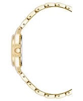 Anne Klein Women's Quartz Pink and Gold-Tone Metal Alloy Watch, 26mm