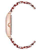 Anne Klein Women's Quartz Red and Pink Acetate Bracelet Watch, 26mm