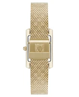 Anne Klein Women's Quartz Gold-Tone Stainless Steel Mesh Watch, 20mm