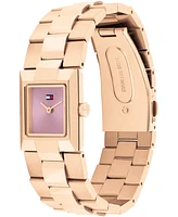 Tommy Hilfiger Women's Quartz Rose Gold Tone Stainless Steel Bracelet Watch, 20.50mm x 25.20mm