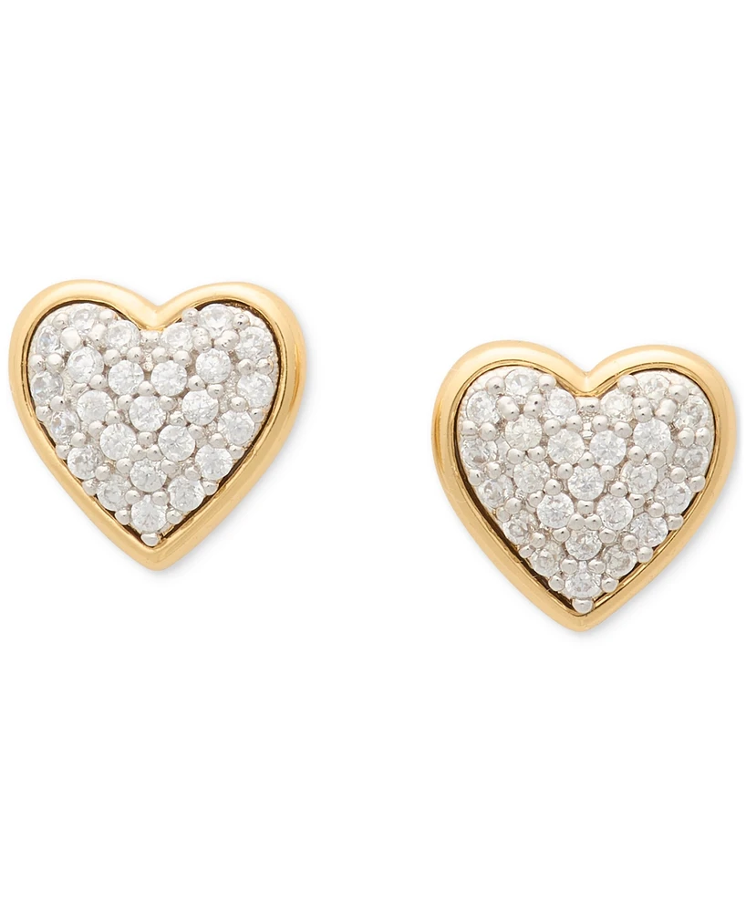 Kate Spade New York Cubic Zirconia Pave Heart Stud Earrings