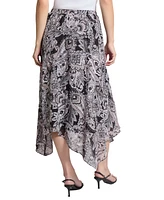 Jones New York Women's Paisley-Print Bias-Cut Midi Skirt