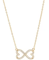 Cubic Zirconia Infinity Heart Pendant Necklace (3/4 ct. t.w.) in 14k Gold over Sterling Silver