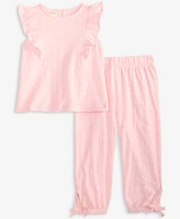 First Impressions Baby Girls 2-Pc. Eyelet Top & Pants Set, Exclusively at Macy's