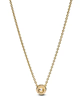 Pandora Gold-Plated Round Pave Halo Pendant Necklace