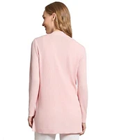 Jones New York Womens Sutton Ribbed Scoop Neck Tank Top Long Sleeve Side Vent Cardigan