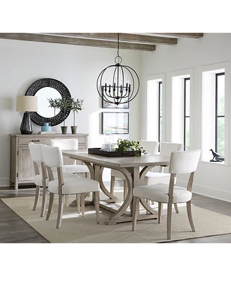 Sadie 7-Pc. Rectangular Dining Set (Table & 6 Upholstered Side Chairs), Created for Macy's