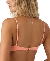 O'Neill Women's Saltwater Solids Pismo Knot-Front Bikini Top