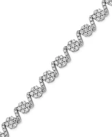 Diamond Cluster Zigzag Tennis Bracelet (3-3/8 ct. t.w.) in 10k White Gold
