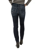 Silver Jeans Co. Women's Suki Mid Rise Curvy Fit Skinny Jeans