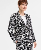 Jm Collection Printed Blazer T Shirt Printed Pull On Pants Exclusively At Macys