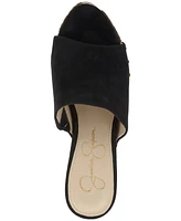 Jessica Simpson Women's Shelbie Floral Wood Heeled Platform Sandals