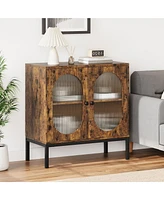 gaomon Rattan Buffet Cabinet