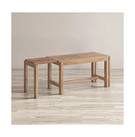 Jofran Bradford Modern Extendable Solid Mango Hardwood Bench