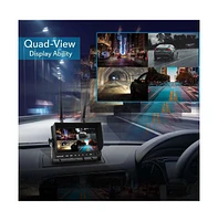 Pyle Backup Cameras & Monitor System, 7 Display, Quad-View, Night Vision, Wireless