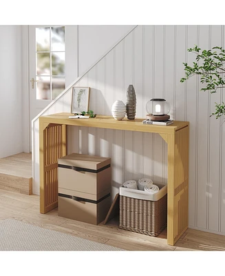 46.22 in. Rectangle Solid Wood Farmhouse Console Table or Living Room, Hallway, Foyer, Entryway