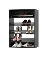 Modular Storage Angled Shelves, Wood Closet Organizer Adjustable, Stacking