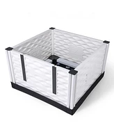 Ezwhelp EZclassic 28"x28" Puppy Dog Whelping Box Playpen w/Rails & Liner, Black