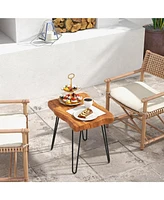 Gouun Rectangular Reclaimed Recycled Indonesia Teak Wood End Table