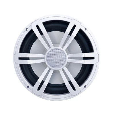 Pyle 12'' Slim Waterproof Subwoofer with Rubber Edge, 500W, White