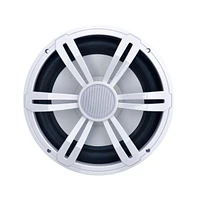 Pyle 12'' Slim Waterproof Subwoofer with Rubber Edge, 500W, White