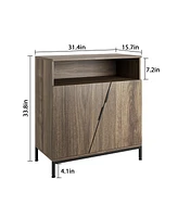 gaomon Storage Cabinet with Doors and Shelves Sideboard for Living Room