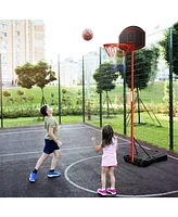 Kuyotq Portable basketball hoop with backboard and wheels