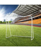 Kuyotq Soccer Goal for Backyard with Heavy Duty Frame and Ground Stakes