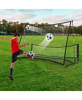 Kuyotq 2-in-1 Portable Soccer Rebounder Net with Carrying Bag