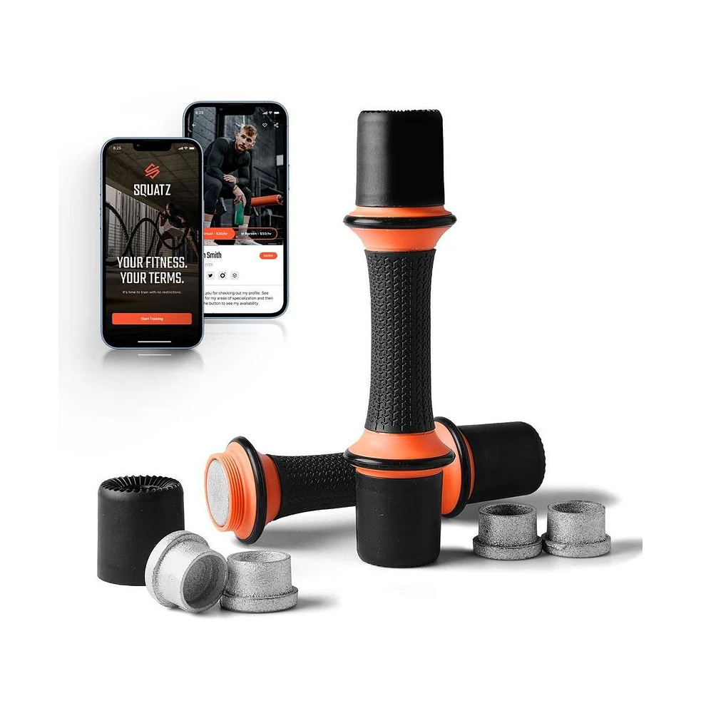 Squatz Adjustable Weight Dumbbells with Non-Slip Grip for Versatile Workouts